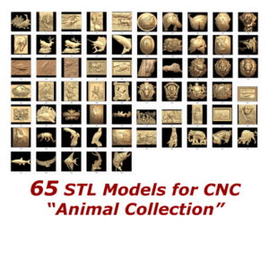 65 3d STL Models - "Animal Collection" for CNC