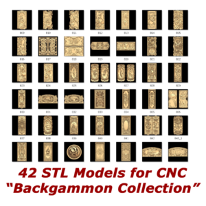 42 3d STL Models - "Backgammon Collection" for CNC and 3D Printer