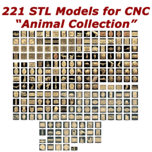 221 3D STL Models - "Animal Collection" for CNC