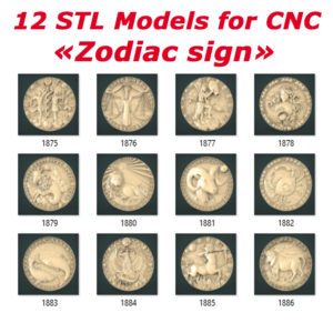 NEW! “Zodiac sign Collection” – 12 3D STL Models for CNC and 3D Printer