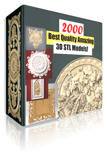 2000 STL Models for CNC and 3D Printer